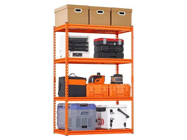 Storage Shelves, 2400 lbs, 4 Tier Heavy Duty Garage Shelving, 20' D x 40' W x 60' H Adjustable Metal Shelves for Industrial Shelving Unit Utility...