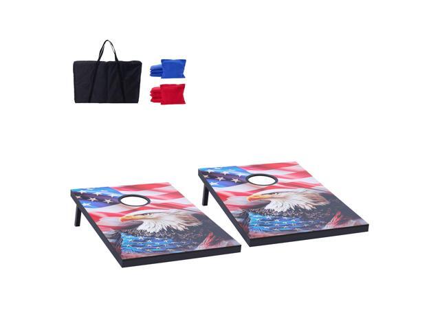 Cornhole Set, 3x2 ft Corn Hole Game Boards, MDF Wood Portable Toss Board, Indoor and Outdoor Cornhole Play for Adults, Include 8 Bean Bags and...