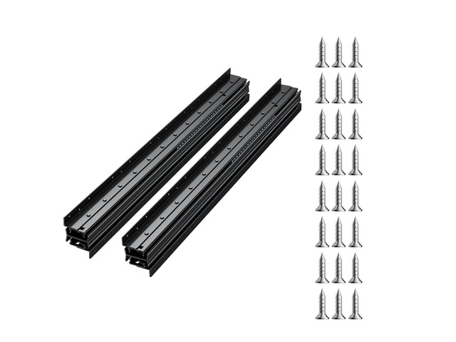Undermount Drawer Slides, 40 inch, Full Extension Ball Bearing Under Stair Cabinet Rails, 260 LB Load Capacity Heavy Duty Bottom Stair Cabinet...