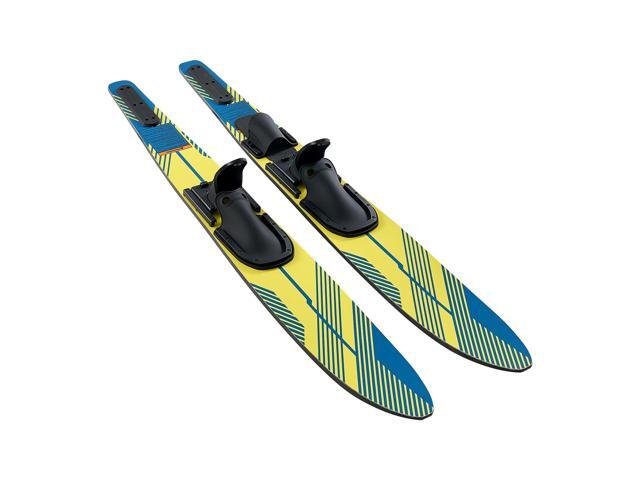 59' Water Skis, Adult Water Ski with X-7 Adjustable Horseshoe Bindings & Padded Rear Toe Plate, High-gloss UV Coating Waterskis Combo for Adults...