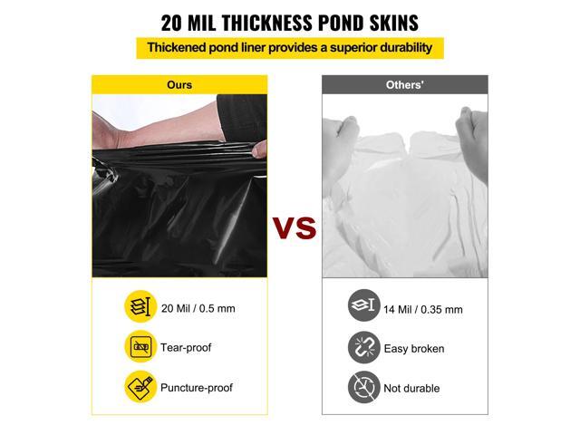 LLDPE Pond Liner 15x20 ft, Pond Liner 20 Mil, Fish Pond Liners for Waterfall, Pond and Fish Ponds