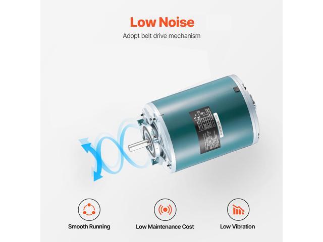 VEVOR 1/4HP Furnace Blower Motor 1725RPM, 115V 5.2A Belt Drive Blower Motor Single Phase - 0.39' Shaft Diameter, 0.78' Shaft Length, CW/CCW Rotation