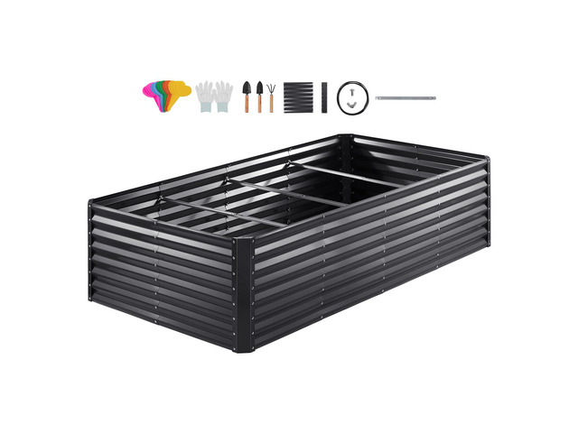 VEVOR Galvanized Raised Garden Bed Planter Box 94.5x47.2x23.6' Flower Vegetable