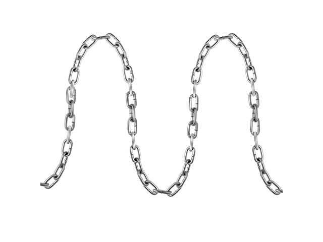 Proof Coil Chain, 3/16' x 100', 1100 lbs Safe Working Load, Zinc Plated Proof Tested Coil Chain with Two Quick Links, Galvanized Carbon Steel Link...