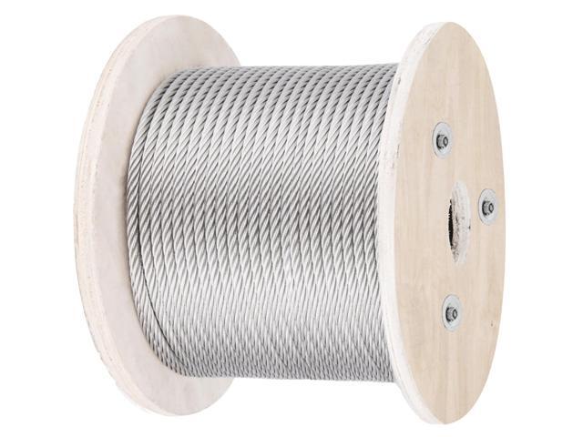 316 Stainless Steel Cable, 500FT Stainless Steel Wire Rope of 5/32 Inch Diameter and 1x19 Construction, 3300 LBS Breaking Strength Steel Cable for...