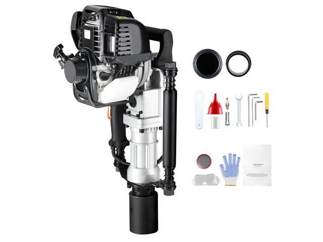 37.77cc Gas-Powered T Post Driver, 4-Stroke Engine Gasoline Fence Piling Pounder, with 2 Post Driving Head(55/70 mm), 1000W Portable Piledriver...