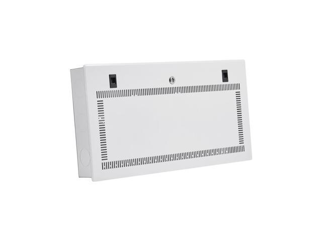 Media Enclosure, 28-Inch, Structured Media Center with Vented Hinged Door, Cable Management Box, Structured Wiring Multi-Media Cabinet, Recessed...