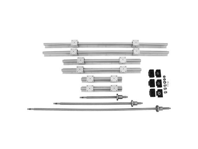 Linear Rail, Ballscrew x 3, RM1605-350mm 650mm 1050mm x 2 Linear Rail Support, 12 CNC Kit Linear Shaft Optical Axis