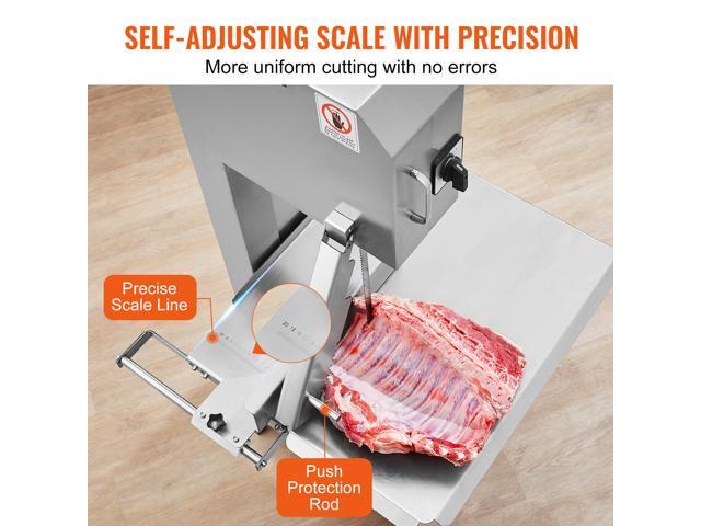 VEVOR Commercial Electric Meat Bandsaw, 2200W Stainless Steel Vertical Bone Sawing Machine, Workbeach 24.4' x 20.5', 0.16-8.7 Inch Cutting...