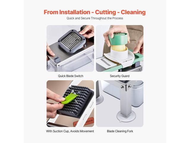 Vegetable Chopper Mandoline Slicer All-in-1 Food Veggie Cutter 8 Blades