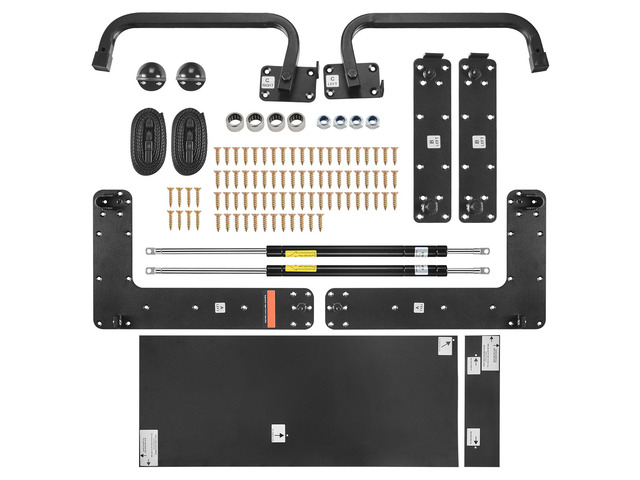 Murphy Bed Kit, Queen Size, Deluxe DIY Wall Bed Mechanical Hardware Kit, Pneumatic Lever Heavy Duty Bed Frame Support, Folding Cabinet Wall Bed...