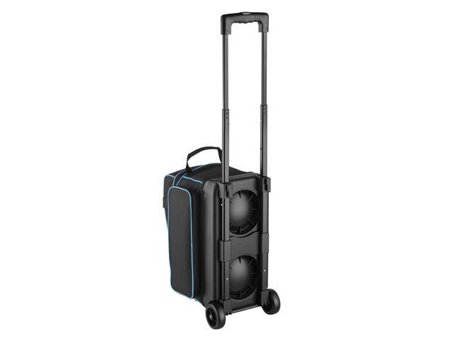 Bowling Ball Bag, 2 Ball Double Roller Bowling Bag with Wheels, Featuring a Separate Compartment for Shoes (Up To US Size 16) & Oversized Accessory...
