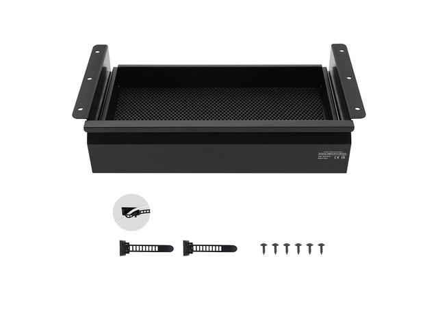 16' Wide Under Desk Drawer Slide Out, Under Desk Mounted Pull-out Drawer Attachment, Hidden Desktop Storage Organizer, Under Table Pencil Drawer...