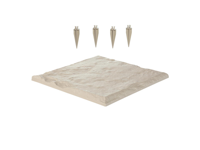 Garden Stepping Stones, 4Pcs 15.5 x 15.5 in, Decorative Stepping Stones with Stakes, Weather-Resistant Plastic Pathway Pavers, Smooth Surface,...