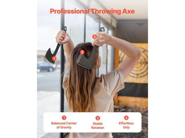 Throwing Axes and Tomahawks, 3 Pack Axe Throwing Hatchet Set, Multi-Functional Handle with Wrench and Bottle Opener, Stainless Steel, with Black...