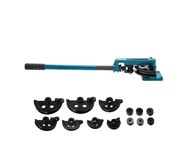 Manual Pipe Tube Bender Set 3/8', 1/2', 9/16', 5/8', 3/4', 7/8', 1' W/Dies