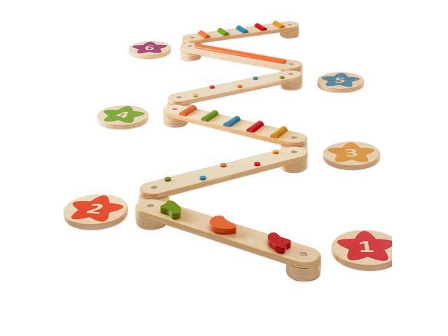 Balance Beam Stepping Stones, 6 PCS Wooden Toddler Balance Boards, Montessori Toy for Kids 2-6, Build Coordination and Gross Motor Skills...