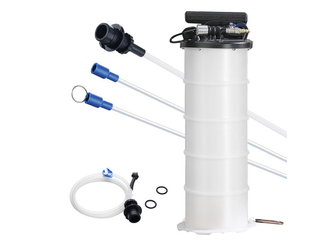 Fluid Extractor, 1.74 Gallons (6.5 Liters), Pneumatic/Manual Oil Changer Vacuum Fluid Extractor with Dipstick and Suction Hose, Oil Extractor...