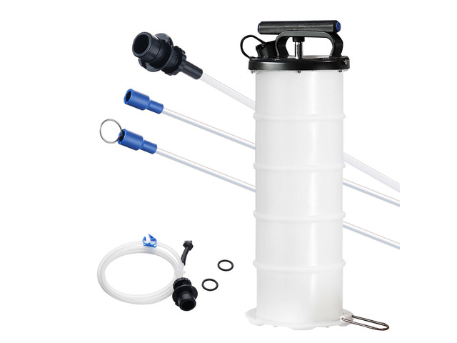 Fluid Extractor, 1.74 Gallons (6.5 Liters), Manual Hand-Operated Oil Changer Vacuum Fluid Extractor with Dipstick and Hose, Oil Extractor Change...