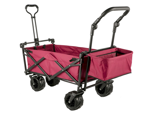 Extra Large Collapsible Garden Cart with Removable Canopy, Folding Wagon Utility Carts with Wheels and Rear Storage, Wagon Cart for Garden,...