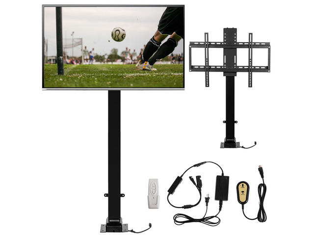 Automated TV Elevator, 39.4' Stroke, Supports 32-70' TVs, Adjustable Height 28.74-68.11', Remote Controlled, Max Load 154 lbs
