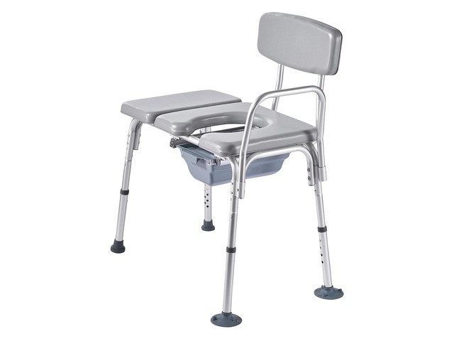 Bedside Commode Chair, 500 lbs Weight Capacity, 4-in-1 Portable Toilet and Raised Toilet Seat with Padded Seat and Backrest, Detachable 5L Bucket,...