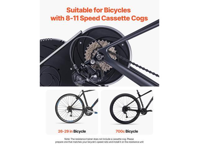 Bike Trainer, 1-13 Level, 26-29 in & 700C Wheels, Smart Bicycle Stationary Stand for Indoor Exercise Riding with Front Wheel Riser Block, Fits Road...