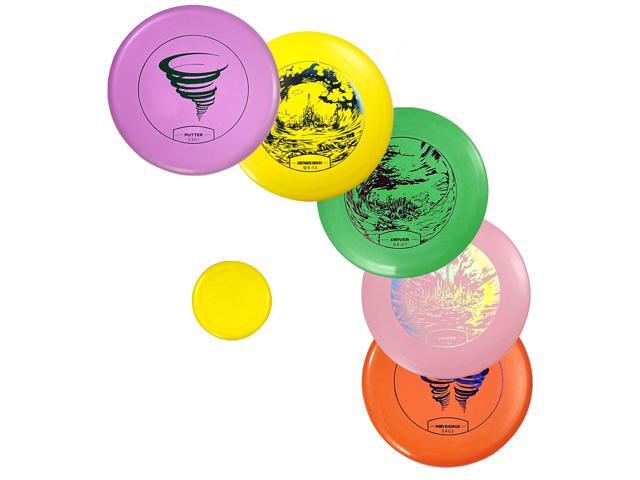 Disc Golf Set, 5 PCS Beginners Flying Discs, Disc Golf Starter Set for Full-Body Strength Training, with Putter, Mid-Range, Driver, Mini Marker,...