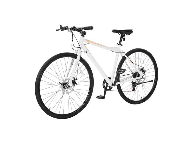 VEVOR Hybrid Bike, Lightweight Aluminum Frame Bike, 700c Wheel Men Women Hybrid Bicycle, Step-Over Adult Urban City Commuter Bikes, with 7 Speed,...