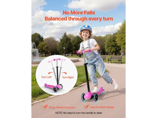 Kick Scooter for Kids Ages 3+, 3-Wheel Toddler Scooter with Light-Up Wheels, Adjustable Height Handlebar, Wide Anti-Slip Deck, Lightweight Aluminum...