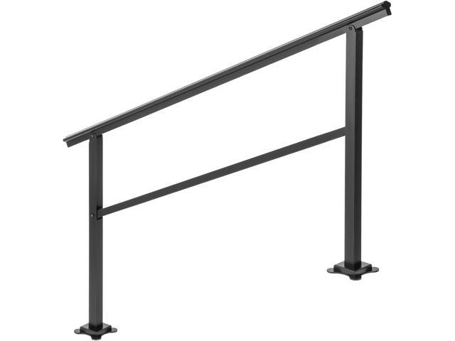 Outdoor Handrail 165LBS Load Handrail Outdoor Stairs Aluminum Stair Handrail 60 x 35' Outdoor Stair Railing Transitional Range from 0 to 30°...
