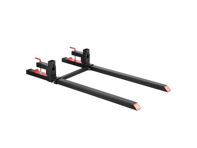 Pallet Forks, 2000 lbs Clamp on Pallet Forks, 60-Inch Total Length Heavy-Duty Tractor Fork with Adjustable Stabilizer Bar for Tractor Attachments,...