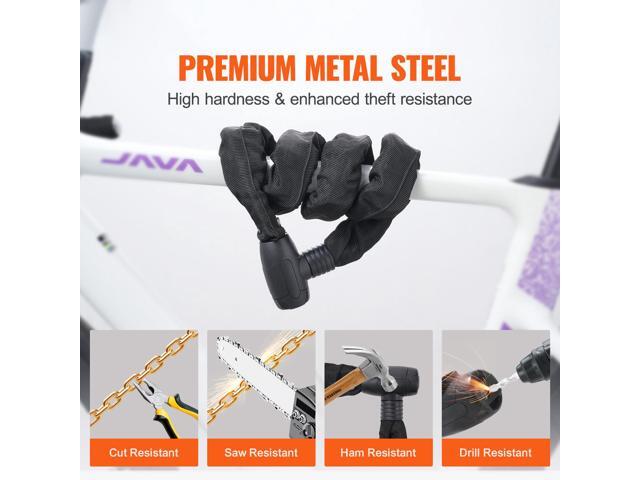 Bike Chain Lock, 5.91 Ft Combination Bicycle Chain Lock with 4 Keys, Heavy Duty Anti-Theft High Security Bike Locks, Perfect for Bike, Motorcycle,...