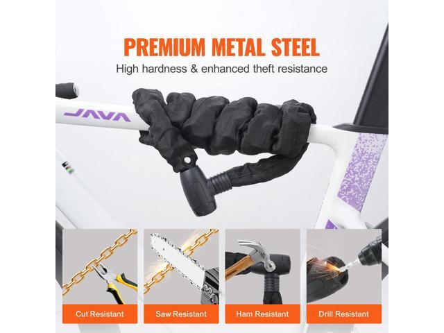 Bike Chain Lock, 3.94 Ft Combination Bicycle Chain Lock with 4 Keys, Heavy Duty Anti-Theft High Security Bike Locks, Perfect for Bike, Motorcycle,...
