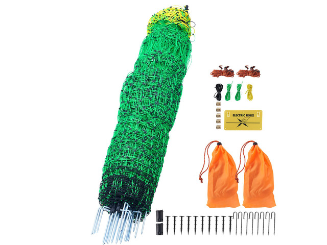 Electric Fence Netting, 50' H x 164' L, Livestock Net Fencing with Posts & Stakes, Portable Mesh Nets for Goats, Sheep, Deer, Hogs, Dogs, Electric...
