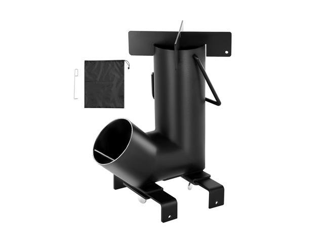 Camping Rocket Stove, Wood Burning Portable Rocket Stove with Carrying Bag for Backpacking, Carbon Steel, Burn Wood, Twigs or Sticks for Outdoor...