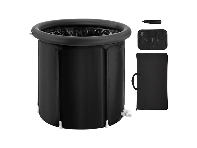 Ice Bath Tub, Cold Water Therapy Plunge Tub for Athletes, Portable Outdoor Ice Barrel Plunge Pool for Recovery, 90 Gal Inflatable Folding Bathtub...