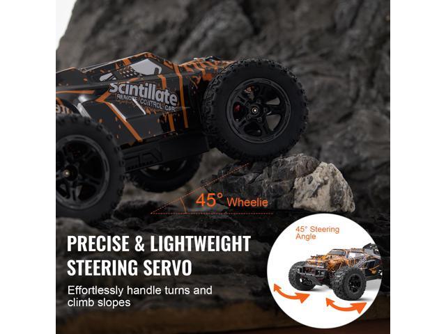 Remote Control Car, 1:10 Scale RC Car for Kids, All Terrain 4WD Off-Road Truck with 45° Wheelie & Adjustable Speed, 50 km/h High-Speed Hobby RC...