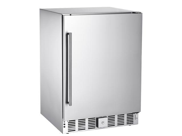 VEVOR 24 inch Indoor/Outdoor Beverage Refrigerator, 185QT Undercounter or Freestanding Beverage Fridge, 175 Cans Built-in Beer Fridge with...
