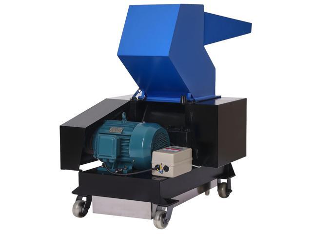 Plastic Shredder Crusher, 5.5HP/4.0KW Plastic Bottle Grinder Granulator, 150-200kg/h Capacity Pulverizer Recycling Machine with Wheels, SDK-11...