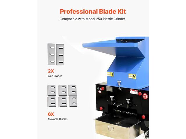 VEVOR Shredder Blades, Alloy Steel Shredder Machine Blade Kit with 6 Rotating and 2 Fixed Blades, High-Hardness SKD-11 Blade, Compatible with Model...