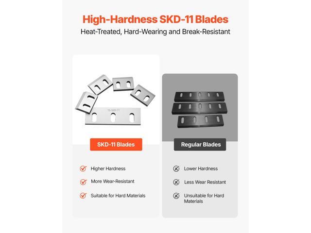 VEVOR Shredder Blades, Alloy Steel Shredder Machine Blade Kit with 6 Rotating and 2 Fixed Blades, High-Hardness SKD-11 Blade, Compatible with Model...