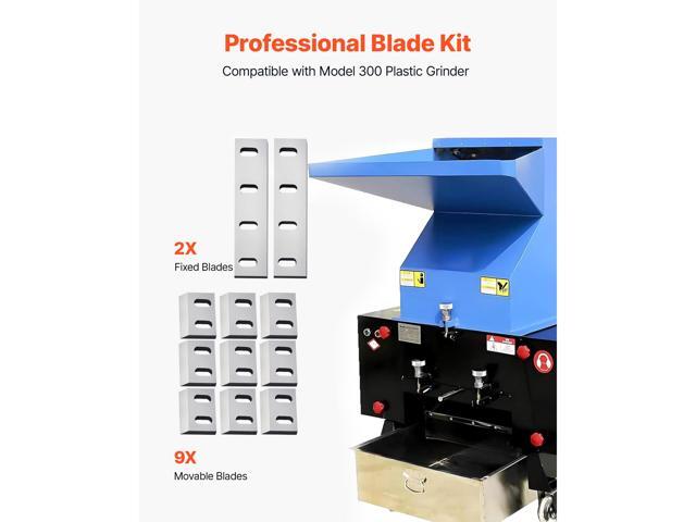 VEVOR Shredder Blades, Alloy Steel Shredder Machine Blade Kit with 9 Rotating and 2 Fixed Blades, High-Hardness SKD-11 Blade, Compatible with Model...