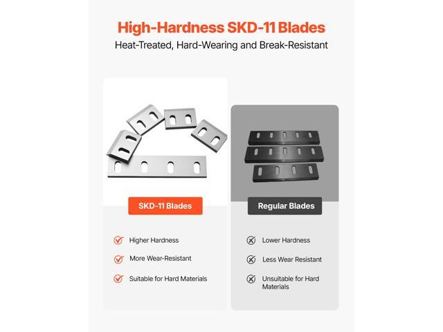 VEVOR Shredder Blades, Alloy Steel Shredder Machine Blade Kit with 9 Rotating and 2 Fixed Blades, High-Hardness SKD-11 Blade, Compatible with Model...
