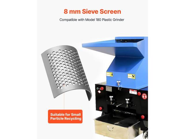 VEVOR Screen Mesh for Plastic Shredder, High-Quality Steel Durable Mesh, 0.315 in/8 mm High-Precision Aperture Screen, Compatible with Model 180...