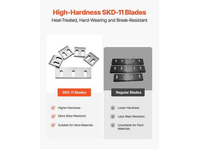 VEVOR Shredder Blades, Alloy Steel Shredder Machine Blade Kit with 9 Rotating and 2 Fixed Blades, High-Hardness SKD-11 Blade, Compatible with Model...