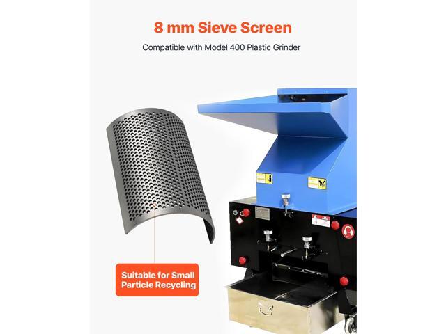 VEVOR Screen Mesh for Plastic Shredder, High-Quality Steel Durable Mesh, 0.315 in/8 mm High-Precision Aperture Screen, Compatible with Model 400...