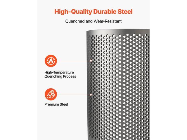 VEVOR Screen Mesh for Plastic Shredder, High-Quality Steel Durable Mesh, 0.315 in/8 mm High-Precision Aperture Screen, Compatible with Model 400...