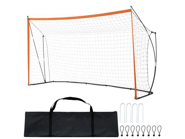 Portable Soccer Goal, 12x6 ft Adults Kids Backyard Soccer Net, Large Practice Soccer Net, Steel Fiberglass Structure Training Goal Set, All-Weather...