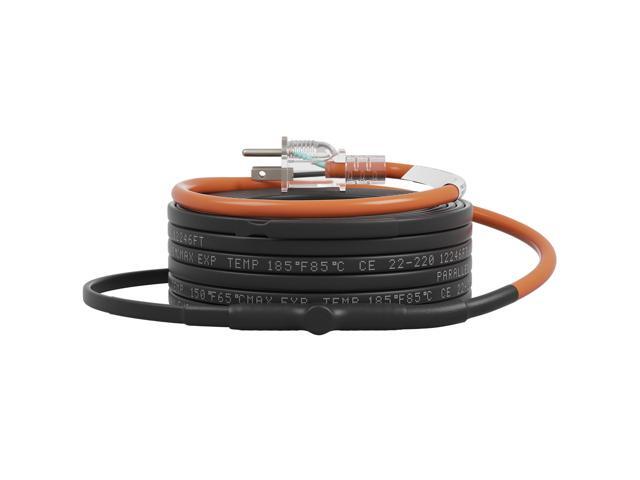 Self-Regulating Pipe Heating Cable, 60-feet 5W/ft Heat Tape for Pipes Freeze Protection, Protects PVC Hose, Metal and Plastic Pipe from Freezing, 120V